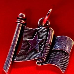 Texas Flag Charm Retired Lone Star State  Uncut Loop